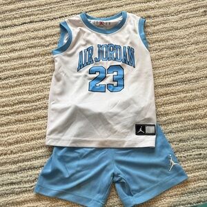 Jordan Kids' Air Jordan Blue and White Jersey Shorts Set
